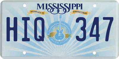 MS license plate HIQ347
