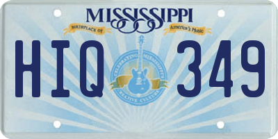 MS license plate HIQ349