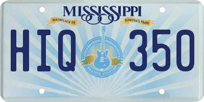 MS license plate HIQ350