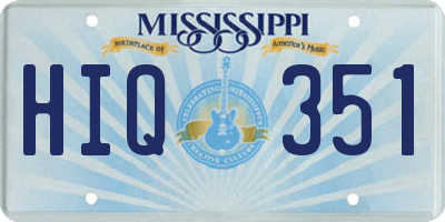 MS license plate HIQ351