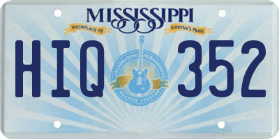 MS license plate HIQ352