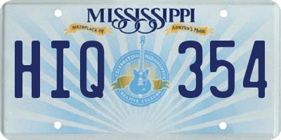 MS license plate HIQ354
