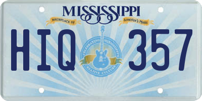MS license plate HIQ357