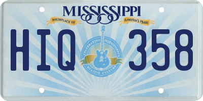 MS license plate HIQ358