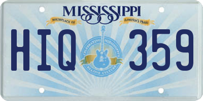 MS license plate HIQ359