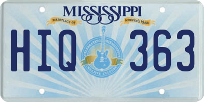 MS license plate HIQ363