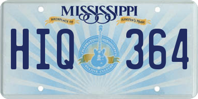 MS license plate HIQ364