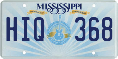 MS license plate HIQ368