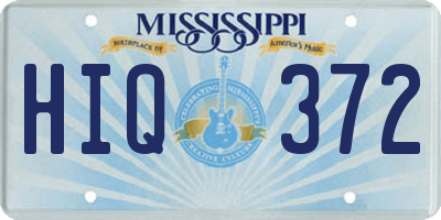 MS license plate HIQ372