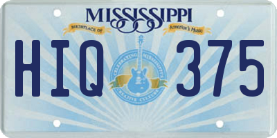 MS license plate HIQ375