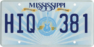 MS license plate HIQ381