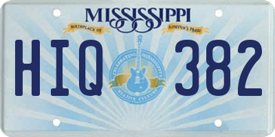 MS license plate HIQ382