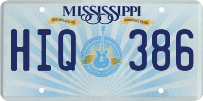 MS license plate HIQ386
