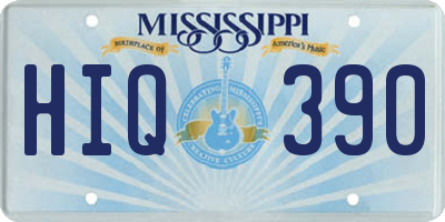 MS license plate HIQ390