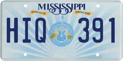 MS license plate HIQ391