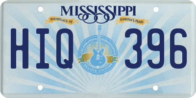 MS license plate HIQ396