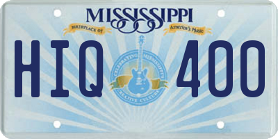 MS license plate HIQ400