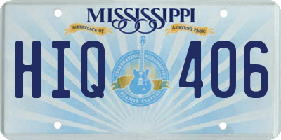 MS license plate HIQ406