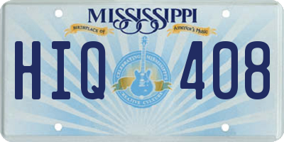 MS license plate HIQ408