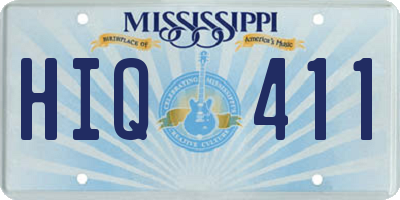 MS license plate HIQ411
