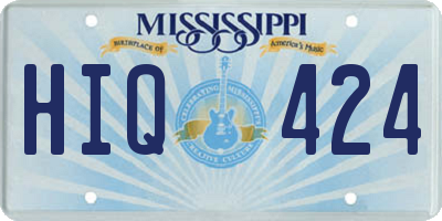 MS license plate HIQ424