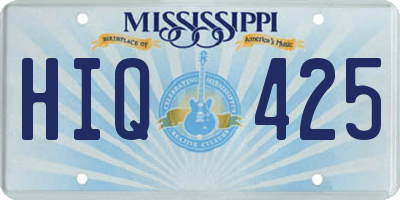 MS license plate HIQ425
