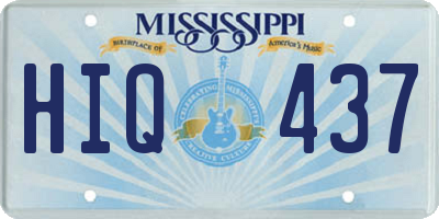 MS license plate HIQ437