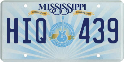 MS license plate HIQ439