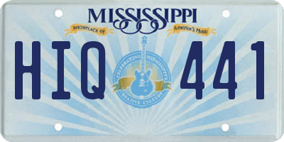 MS license plate HIQ441