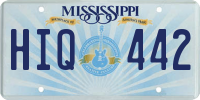 MS license plate HIQ442