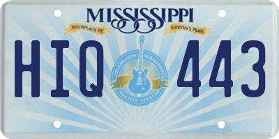 MS license plate HIQ443