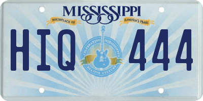 MS license plate HIQ444
