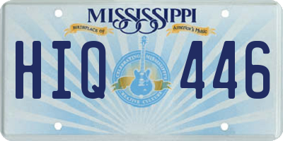 MS license plate HIQ446