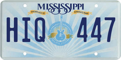 MS license plate HIQ447