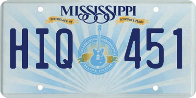 MS license plate HIQ451