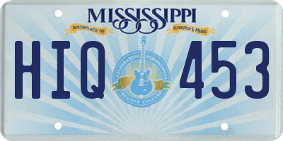 MS license plate HIQ453