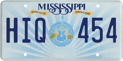MS license plate HIQ454