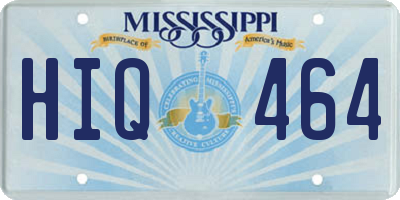 MS license plate HIQ464