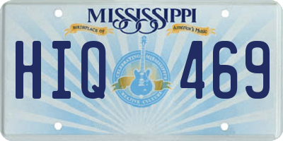 MS license plate HIQ469