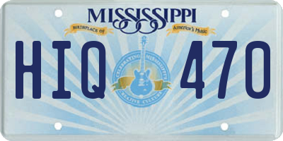 MS license plate HIQ470