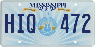 MS license plate HIQ472