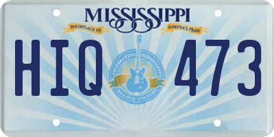 MS license plate HIQ473