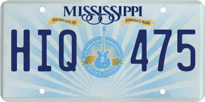 MS license plate HIQ475