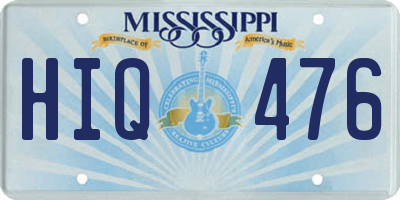MS license plate HIQ476