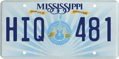 MS license plate HIQ481
