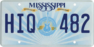 MS license plate HIQ482