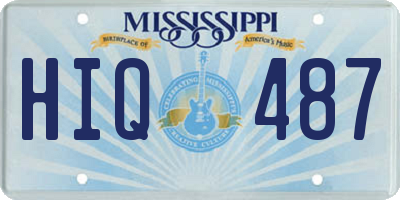 MS license plate HIQ487