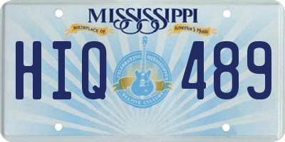 MS license plate HIQ489