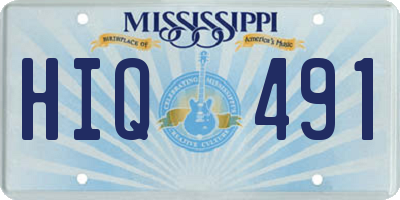 MS license plate HIQ491