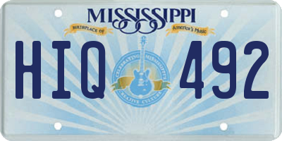 MS license plate HIQ492
